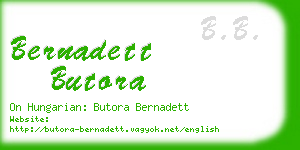 bernadett butora business card